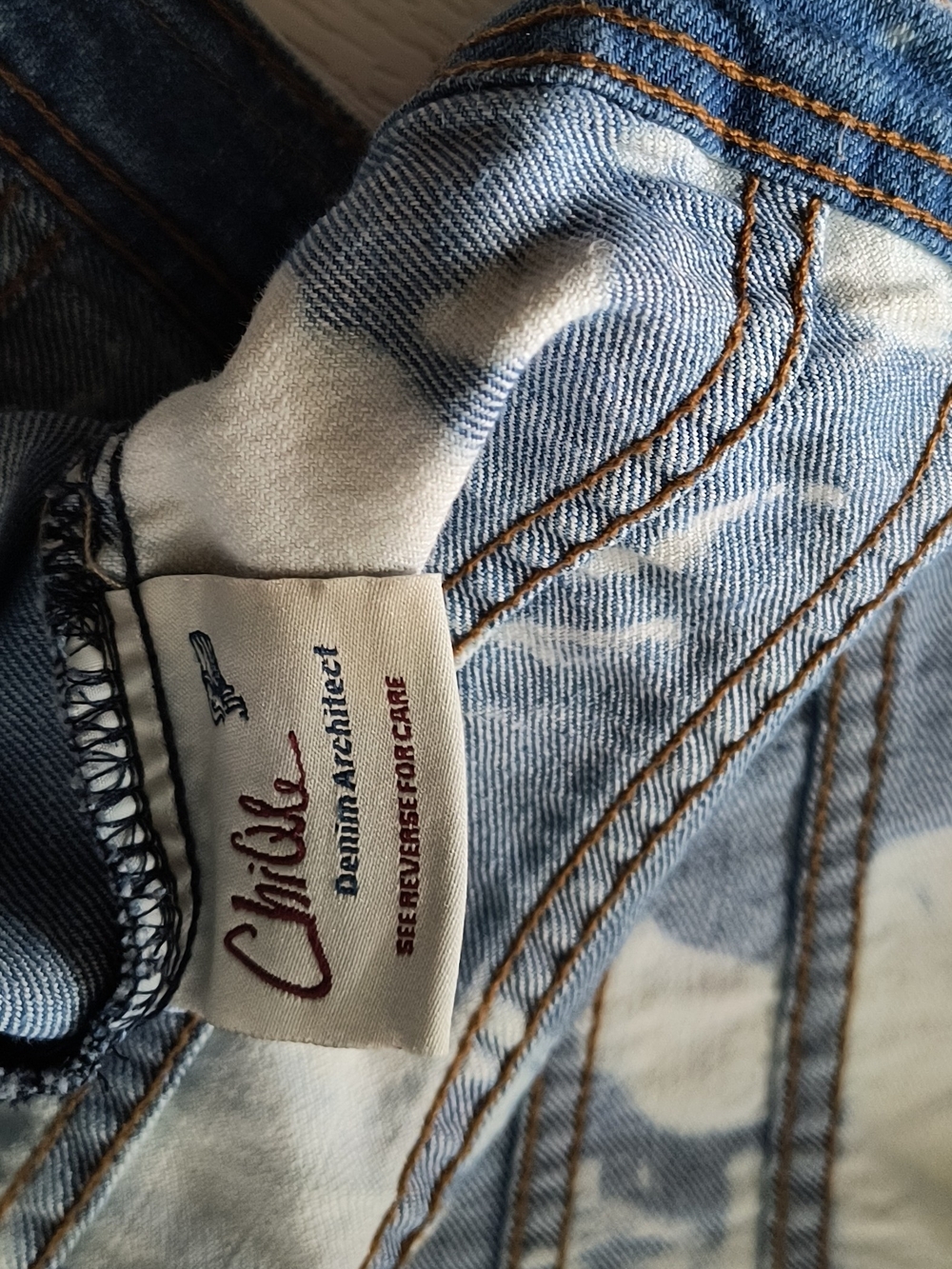 Women's Blue & White Tie-Dye Denim Jacket - Picture 7 of 9